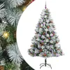 Umjetno božićno drvce S LED lampica Zelena i bijela 210 cm