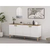 Hanah Home Konzola Lotus Mirror, 180x81x45 cm, Bela