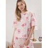 Trendyol Milla Ženski set pidžame Thmss25Pt00367, Roze