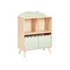 Regal Berwyn 2495 Odprta, Z vrati, MDF plošča, 86x60x30cm, Zelena, Svetel les