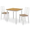 276408 3 Piece Dining Set MDF White (247625+247634)