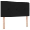 vidaXL vidaXL LED vzglavje s gumbi, črno, 80 cm, tekstil, (22051959)