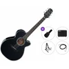 Takamine GF30CE-BLK Premium SET Black Elektroakustična jumbo