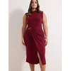 Trendyol Curve Ženska haljina Tbbss25Ah00248, Bordo