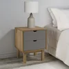 shumee vidaXL Otta nočna omarica rjava/siva 45x39x57 cm borov les