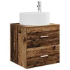 vidaXL Umivalnik s pritrditev na steno Star les 49,5 x 44,5 x 65,5 cm