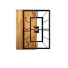 WALLXPERT Zidni sat Wooden Clock 37, Crna