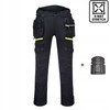 shumee PORTWEST DX440 Stretch hlače z žepi in elastiko, črne barve, 58