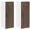 Vidaxl Omarica na steni PORTO 2 szt. Rjav hrast 30 x 31 x 80 cm