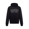 GUESS Majica BEAU  svetlo siva / črna