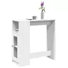 Barski stol s držačima bijeli 101x40x103,5 cm drveni