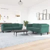 2-dijelni set sofa tamnozeleni baršunasti