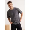 Trendyol Muška majica Tmnss23Ts00243, Siva