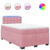 Vidaxl Box spring postelja z vzmetnico roza 120x190 cm žamet