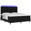 vidaXL vidaXL Box Spring postelja z vzmetnico & LED Črna 180x200 cm Tkanina, (22081133)