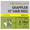 Korum GRAPPLER Hair Rig Barbless 38cm/0.30mm hook size 8