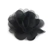 Šifonski cvet O8 in 9 cm - (9 cm) črna (10 kosov)