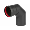 ALFA PLAM Dimno koleno crno Fi 80