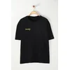 Trendyol Black Oversize/Wide Cut Back Lemon Printed 100% Cotton T-Shirt