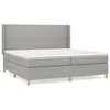 Vidaxl Box spring postelja z vzmetnico svetlo siva 200x200 cm blago