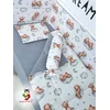 Bubamara037 Set posteljine za krevetac sa ravnom ogradicom, Sivi