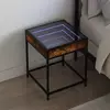 Noćni ormarić s beskonačnim LED boja hrasta 40 x 40 x 51 cm