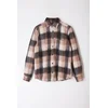 Trendyol Beige Regular Fit Winter Checkered Lumberjack Shirt Jacket