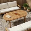 Gornji dio stola Ovalni Čvrsto teak drvo Prirodna