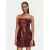 Bardot Cocktail obleka Helene 60027DB Bordo rdeča A-Line Fit