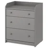 HAUGA Komoda s 3 fioke, siva, 70x46x84 cm