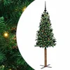 Mršavo božićno drvce Zelena 150 cm PVC i čvrsto drvo bora
