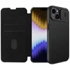 NILLKIN Maska za iPhone 14 Plus 6.7 Qin Pro (plain leather) crna