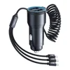 TRANYOO Autopunjač T-C23 Metalni 2 USB 3/1 kabl 30W