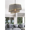 Opviq Luster Barette Hazeran, 32x32cm, Crno-zlatne boje