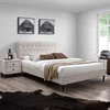 Homestar Postelja EMILIA 160x200 cm bež z vzmetnico HARMONY TOP