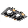 Gtv Led Plafonska spot rozeta Rubio, 2 svetla, 187x102 mm, IP20, Crna