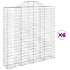 Lučne gabionske košare 6 kom 200x30x200/220cm pocinčano željezo