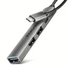 Axagon HUB USB HUE-STC, 4x USB ALU STRIP hub, 1x USB-A 5Gbps, 2x USB-A & 1x USB-C 480Mbps, kabel USB-C 12cm USB 3.2 Gen 1 (3.1 Gen 1) Type-C 5 Mbit/s Siva