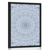 Plakat okrasna Mandala z detajli v modri barvi - 60x90 no frame