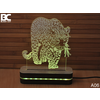 Black Cut 3D Lampa Jaguar, RGB