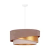 Duolla - Luster na sajli KOBO 1xE27/15W/230V, prečnik 45 cm, bež/zlatna/krem