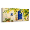 Slika modra vrata pod limonami - 140x70