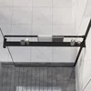 Polica za stijenku tuš-kabine crna 90 cm aluminijska
