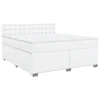 vidaXL vidaXL Box spring postelja z vzmetnico bela 180x200 cm umetno usnje, (21307765)