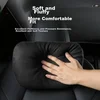 Buleishen Jastuk za vrat za auto sedište, 30x21x10 cm, Crni