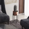 Aberto Design Dekorativna saksija GED-026-B, 23x48x23 cm, Crno-terakota