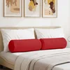 Valjkasti jastučići 2 pcs Crvena O 25 x 70 cm tkanina