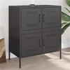 Komoda crna 68 x 39 x 79 cm čelična