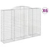 Lučne gabionske košare 6 kom 300x50x200/220cm pocinčano željezo