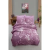 Hanah home Komplet posteljine 471, 160x220cm, Ljubičasta